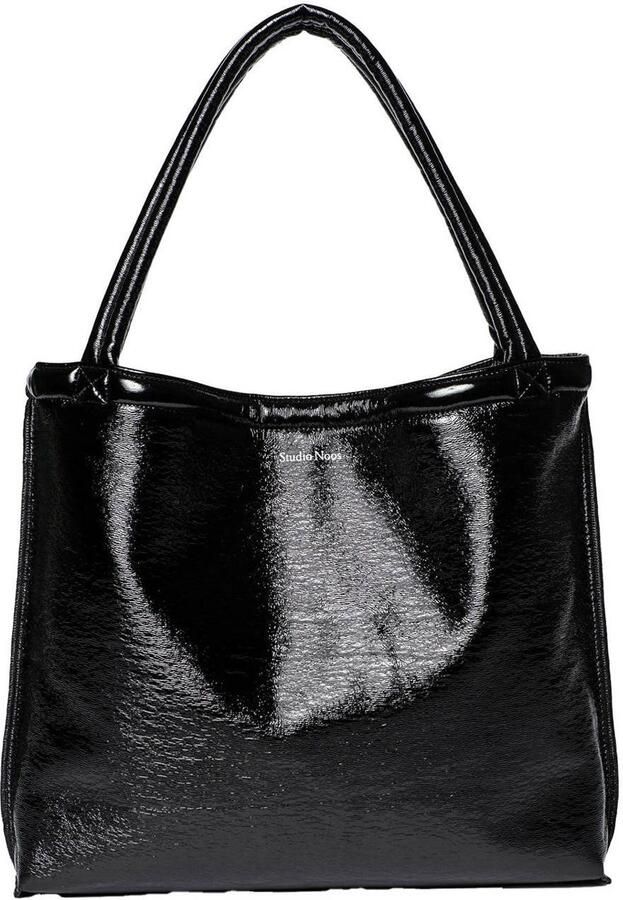 Studio Noos reversible luiertas Teddy Lacquer Mom Bag zwart donkergrijs