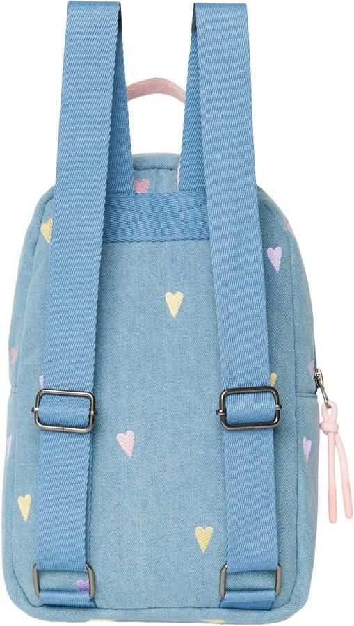 Studio Noos rugzak denim mini met hartjes print Blauw Hartjes - Foto 2