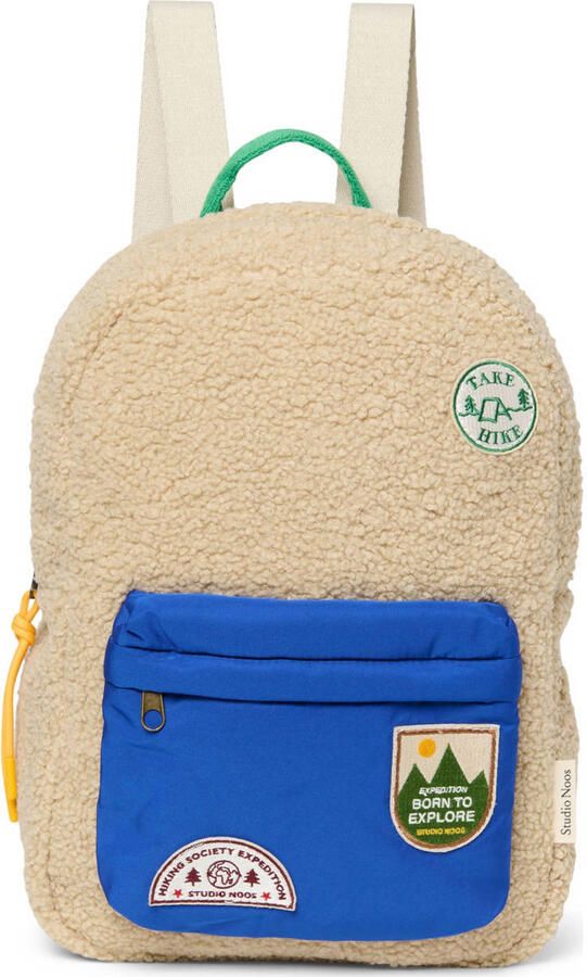 Studio Noos rugzak teddy midi ecru blauw