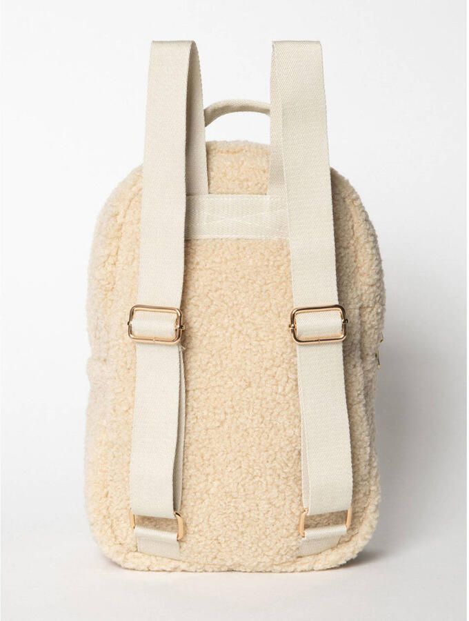 Studio Noos Rugzak Ecru teddy mini rugzak voor ers zacht praktisch - Foto 2