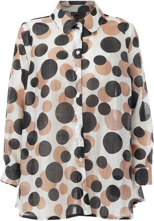 STUDIO blouse met stippen zwart - Foto 2