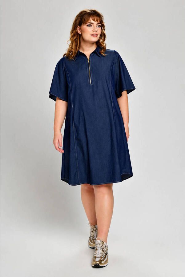 STUDIO blousejurk Plus Size donkerblauw - Foto 3
