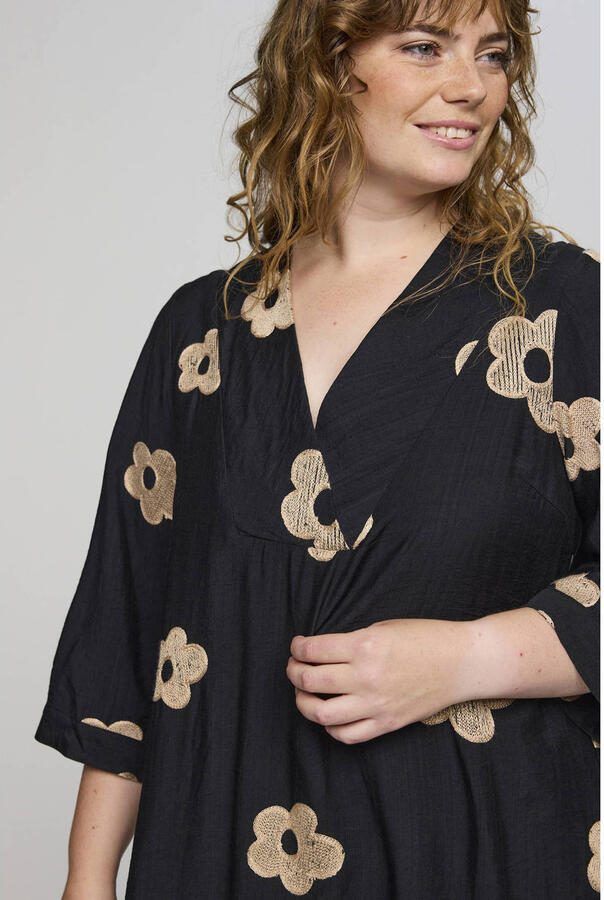 STUDIO gebloemde tuniek zwart - Foto 2