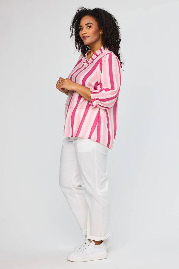 STUDIO gestreepte top roze - Foto 3