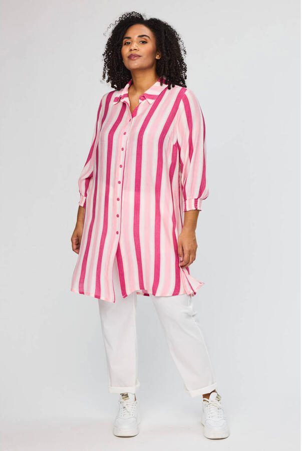 STUDIO gestreepte tuniek roze