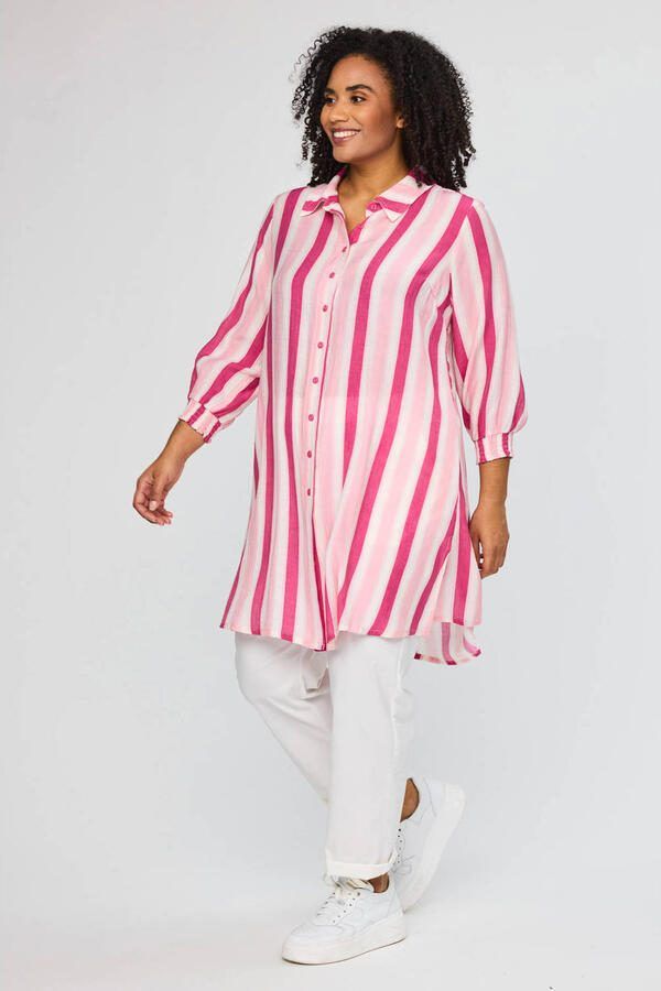 STUDIO gestreepte tuniek roze - Foto 2