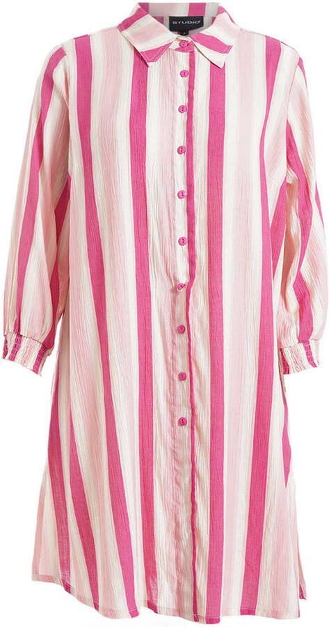 STUDIO gestreepte tuniek roze - Foto 3