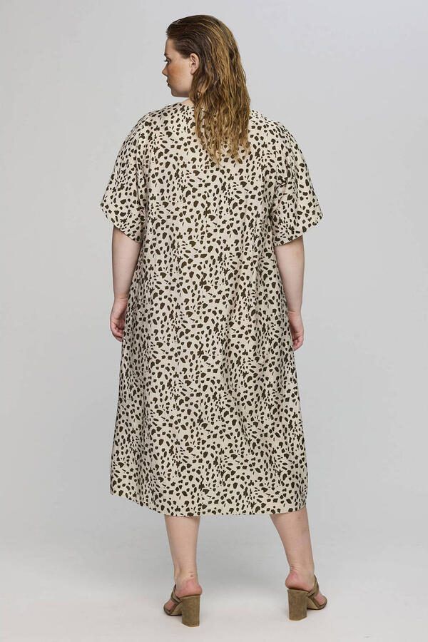 STUDIO zomerjurk met dierenprint beige - Foto 3