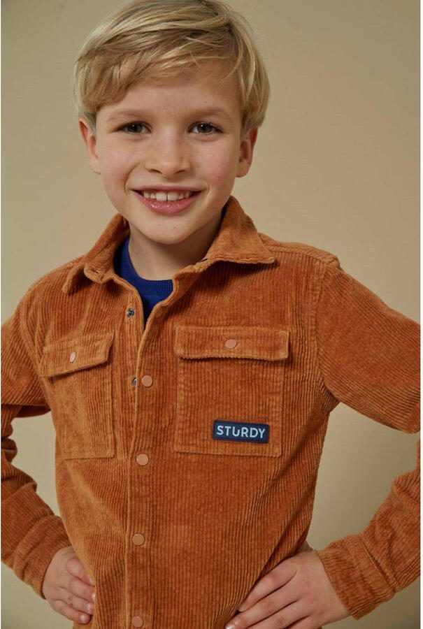 Sturdy corduroy overshirt bruin