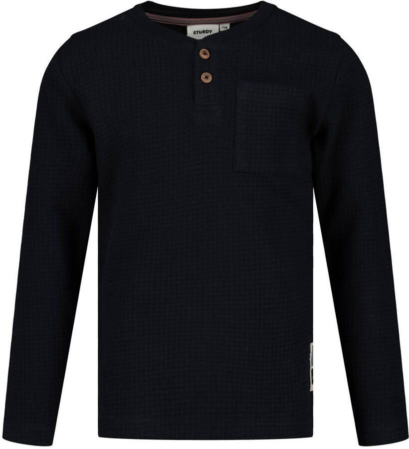 Sturdy longsleeve Rock the Earth donkerblauw