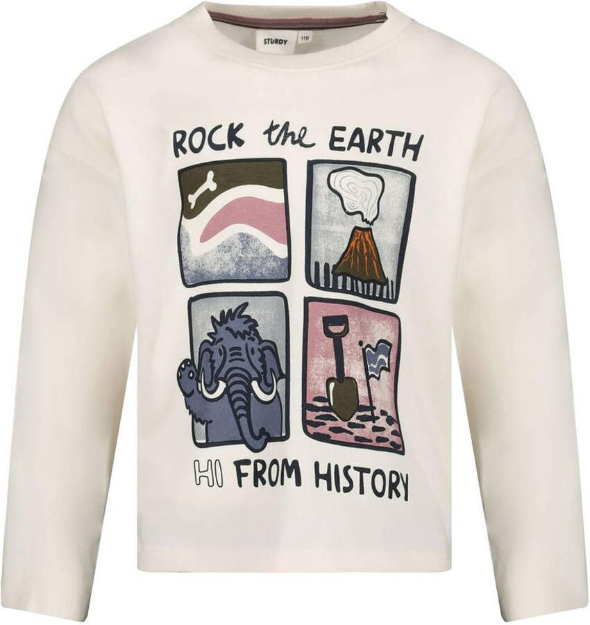 Sturdy longsleeve Rock the Earth offwhite