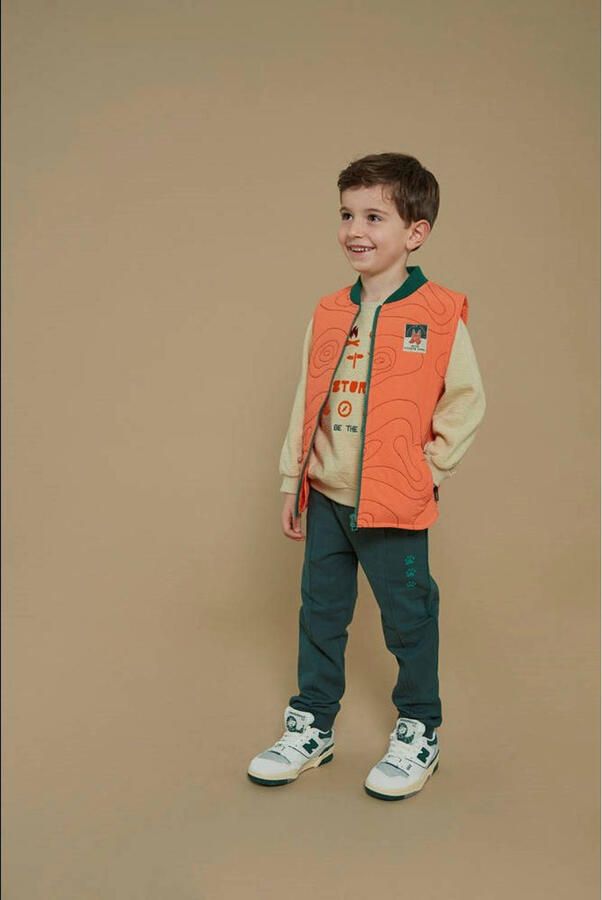 Sturdy sweater beige oranje Chasing trails - Foto 3