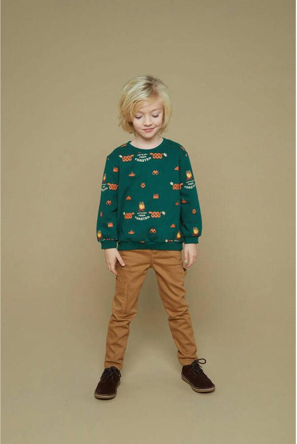 Sturdy sweater groen Chasing trails