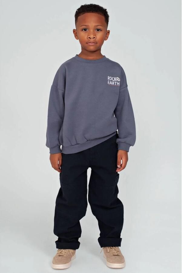 Sturdy sweater Rock the Earth blauw