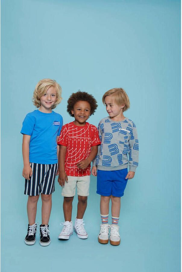 Sturdy sweater Run the Day grijs melange blauw - Foto 2