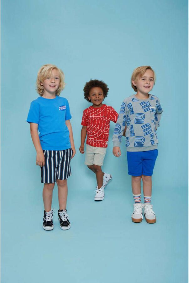 Sturdy sweater Run the Day grijs melange blauw - Foto 3