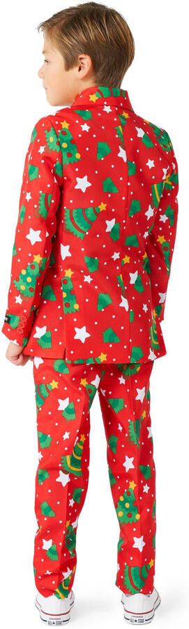 Suitmeister kostuum Christmas Trees Stars felrood Jongens Polyester Reverskraag 134 152