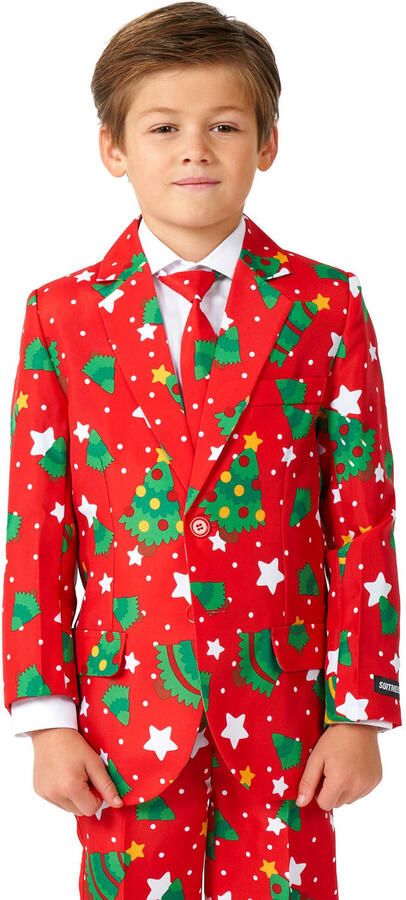 Suitmeister kostuum Christmas Trees Stars felrood Jongens Polyester Reverskraag 134 152 - Foto 2