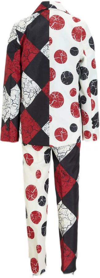 Suitmeister kostuum Halloween Clown Vintage wit zwart rood Jongens Polyester Reverskraag 122 140 - Foto 2