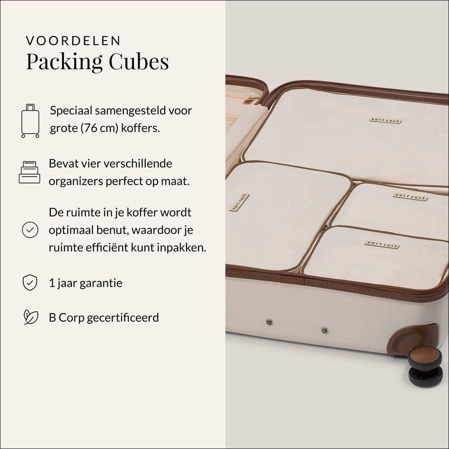 SUITSUIT packing cubes Fab Seventies 76 cm. Antique White (set van 4) - Foto 2