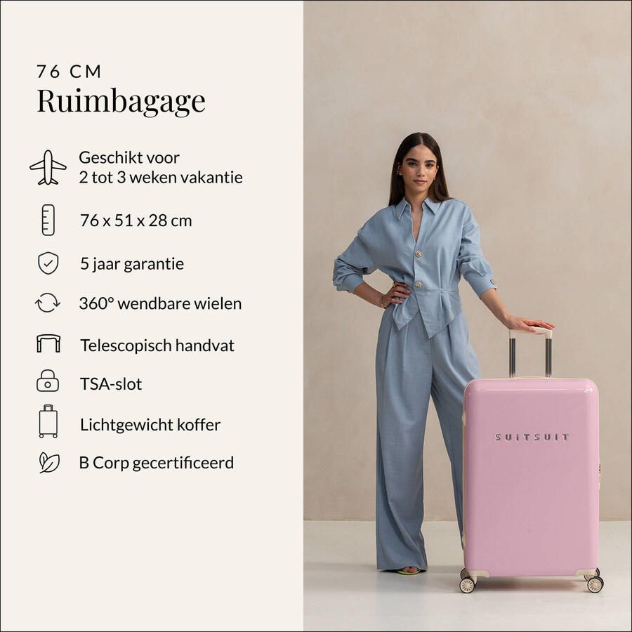 SUITSUIT trolley Fabulous Fifties 76 cm. Pink Dust - Foto 2