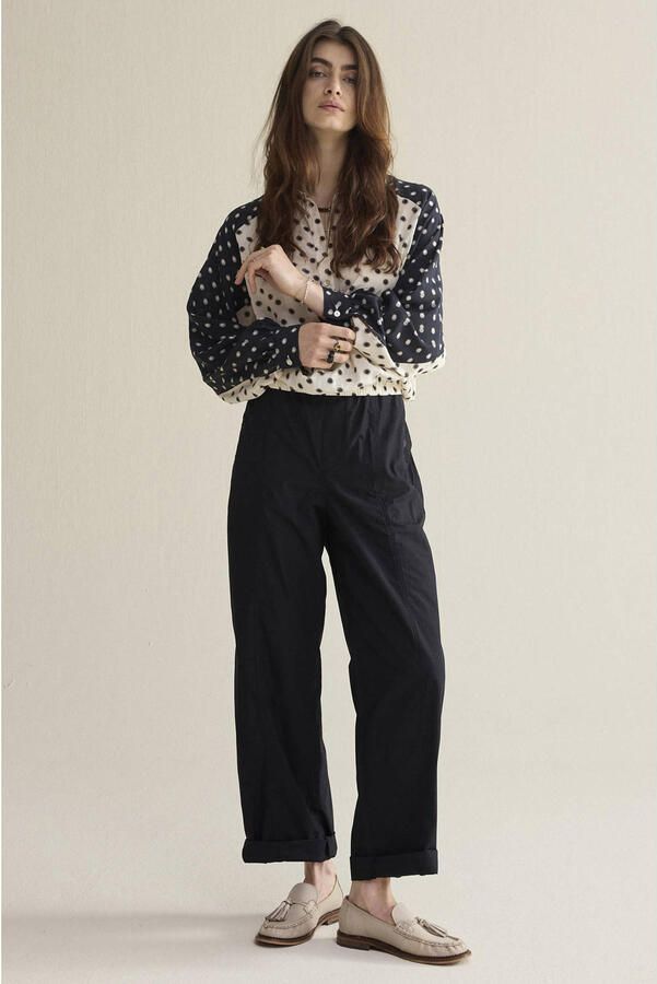 Summum baggy regular waist broek zwart - Foto 2