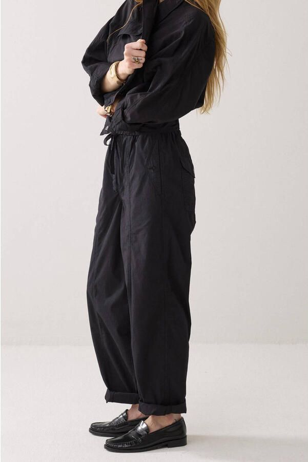 Summum baggy regular waist broek zwart - Foto 3