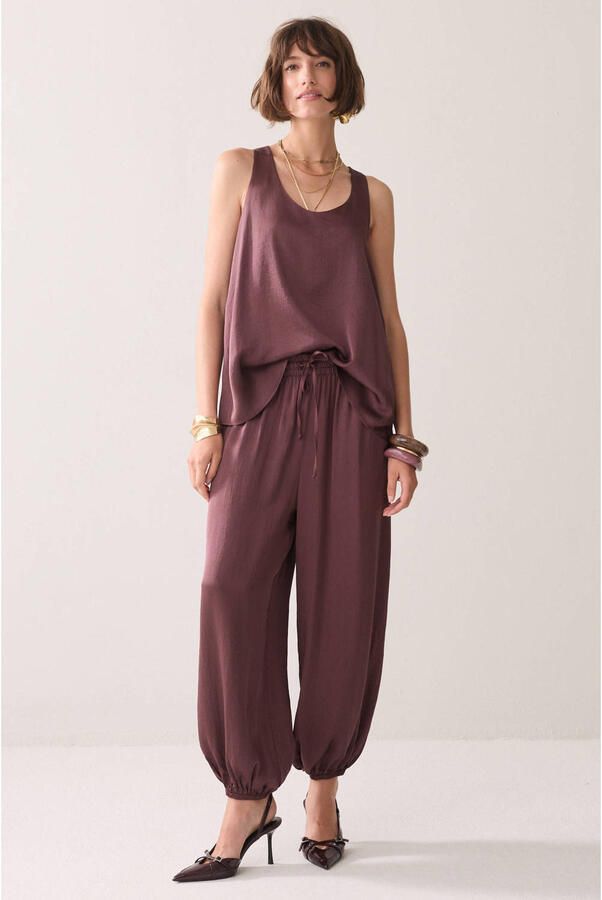 Summum barrel fit broek paars