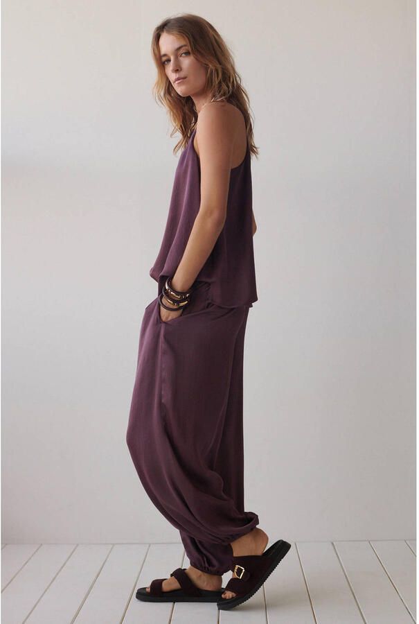 Summum barrel fit broek paars - Foto 2