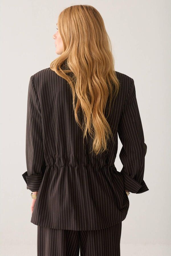 Summum blazer met krijtstreep bruin - Foto 2