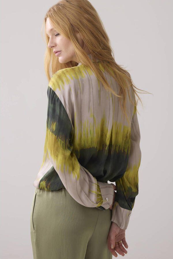 Summum Woman Tie Dye Stripe Blouse Lange Mouw Multicolor Dames - Foto 2