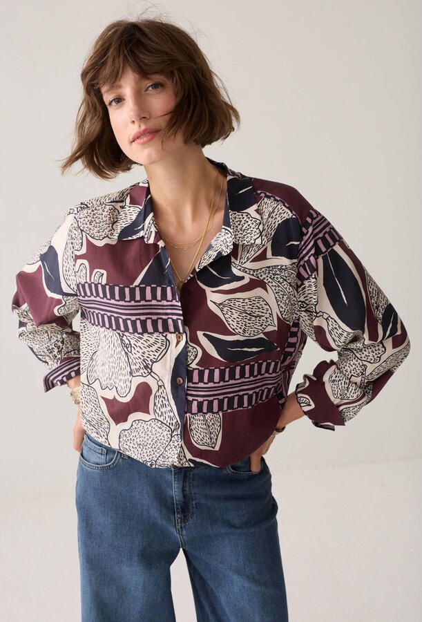 Summum blouse met print meerkleurig