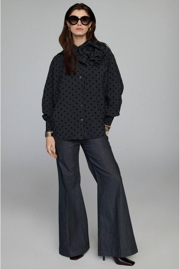 Summum blouse met stippen zwart