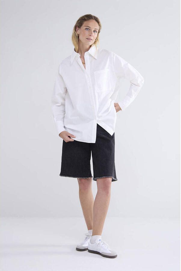 Summum Woman Crispy Poplin Blouse Amsterdam Stijl White Dames - Foto 2