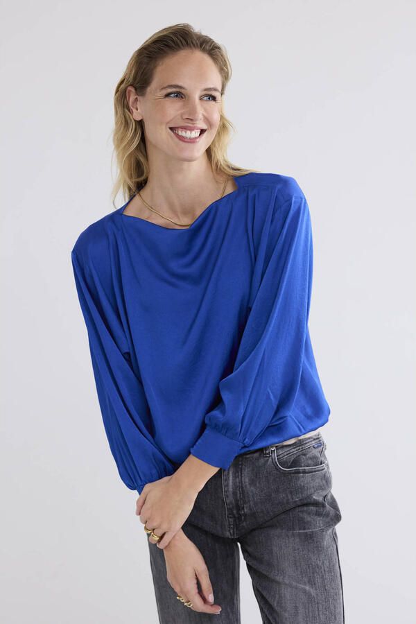 Summum Woman Zijdezachte Batwing Top Blue Dames - Foto 3