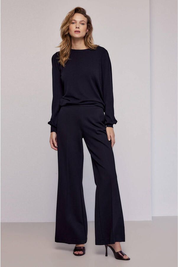 Summum Woman Stijlvolle Boot Cut Leren Broek Black Dames - Foto 4