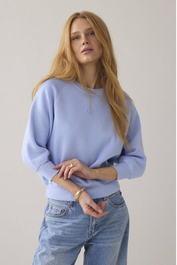 Summum cropped trui blauw