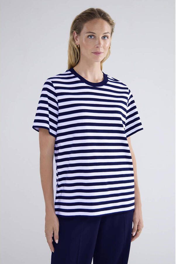 Summum Woman Gestreept katoenen T-shirt met korte mouwen Multicolor Dames - Foto 3