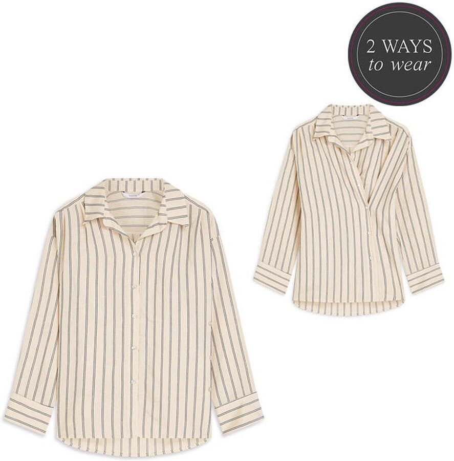 Summum gestreepte blouse beige - Foto 2