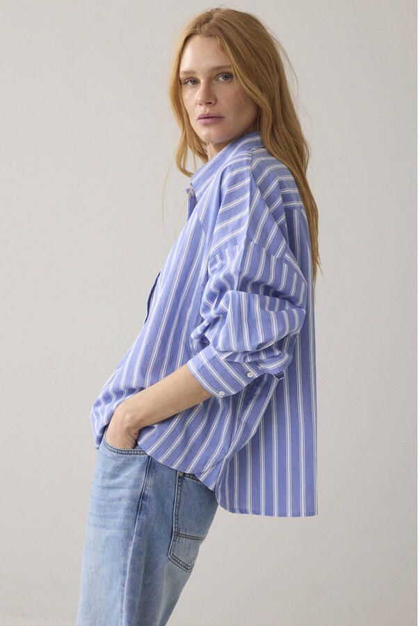 Summum gestreepte blouse blauw - Foto 2