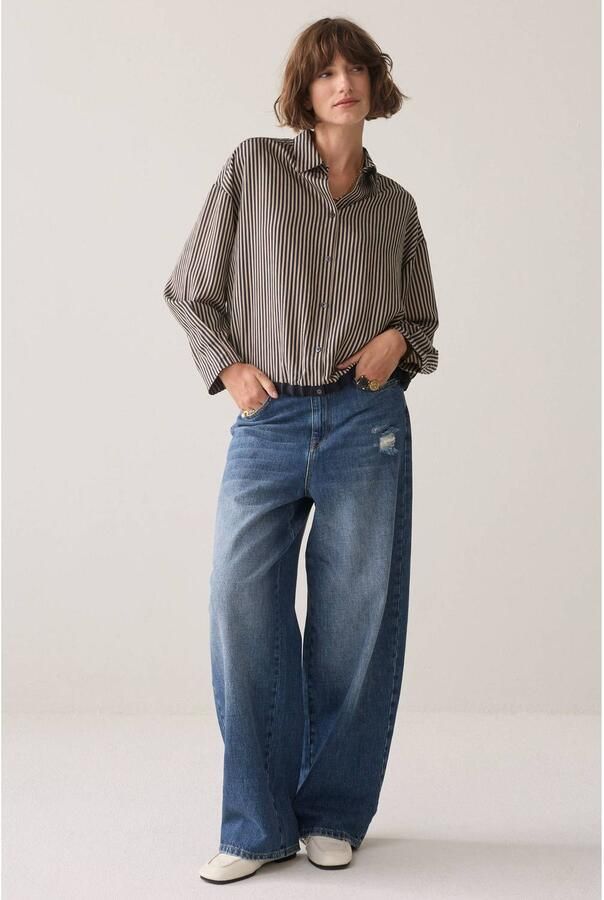 Summum gestreepte blouse donkerblauw - Foto 2