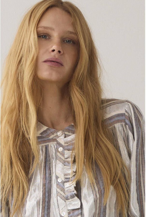 Summum gestreepte blouse zilver - Foto 2