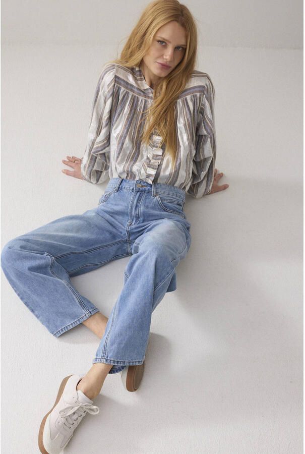 Summum gestreepte blouse zilver - Foto 3