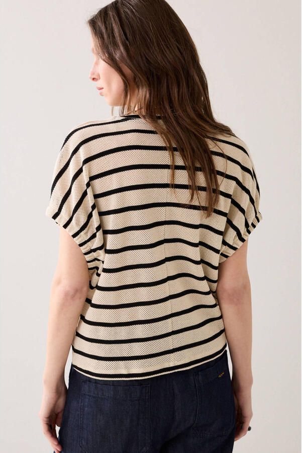 Summum gestreepte top beige - Foto 2