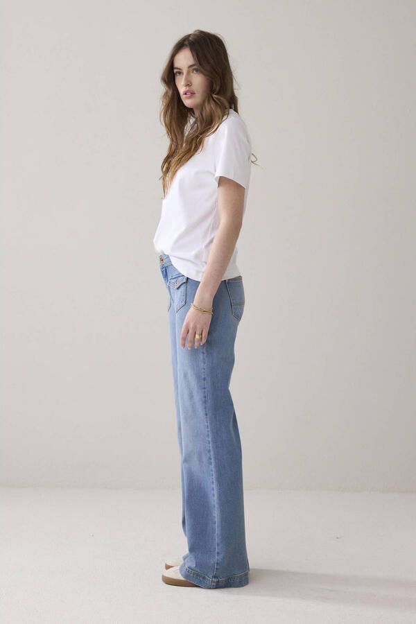 Summum high waist bootcut jeans light blue denim - Foto 3