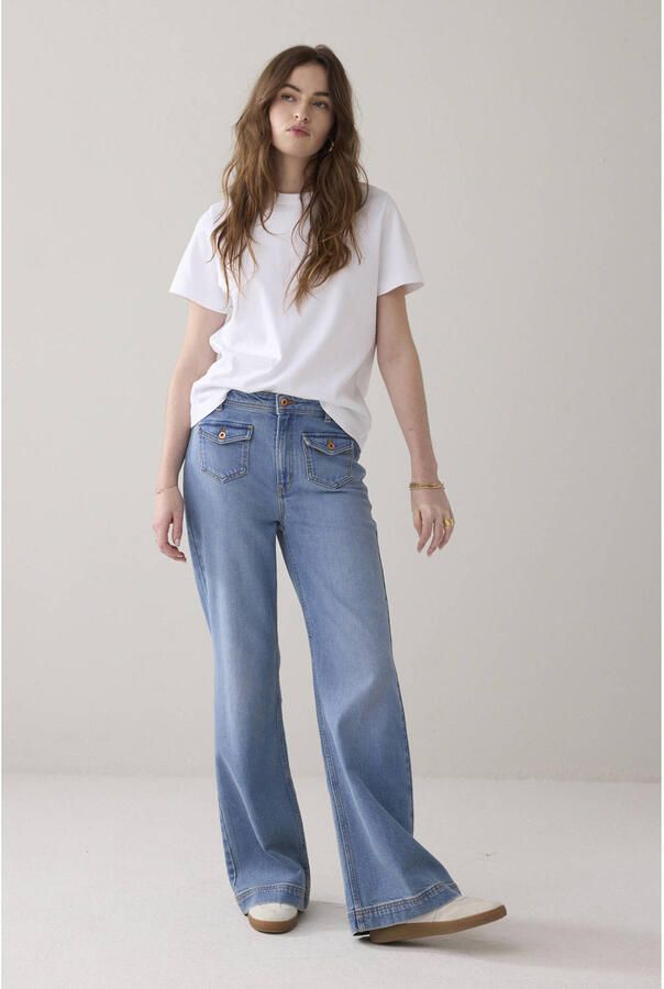 Summum high waist bootcut jeans light blue denim - Foto 2
