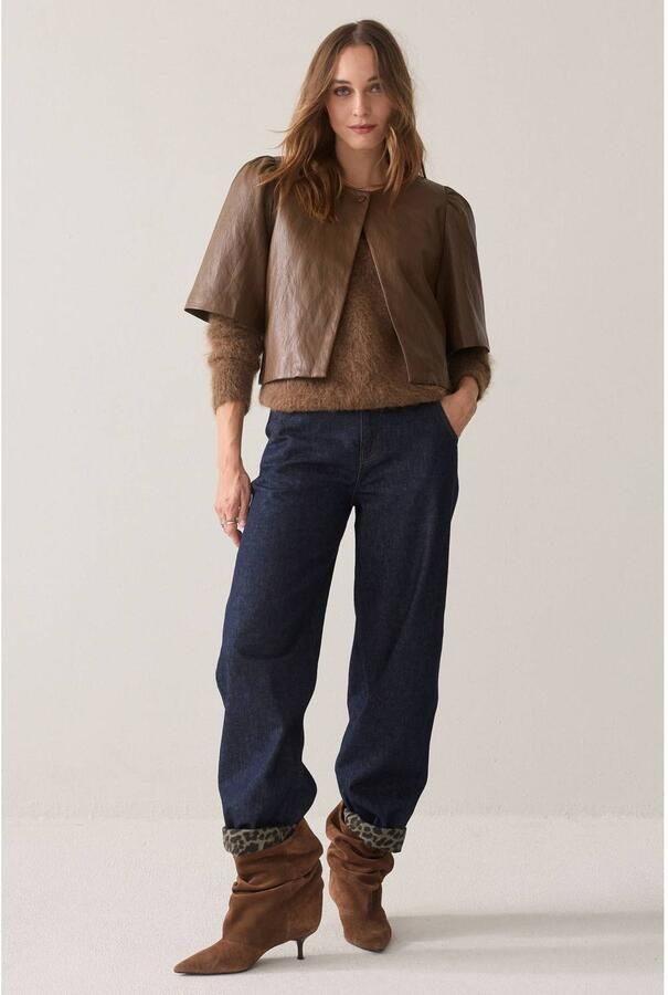Summum imitatieleren top bruin - Foto 3