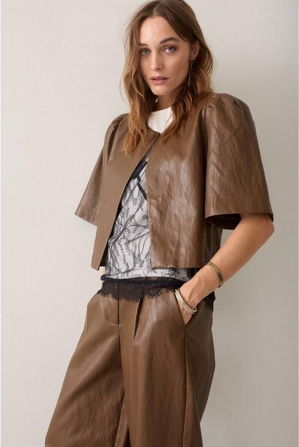Summum loose fit broek camel