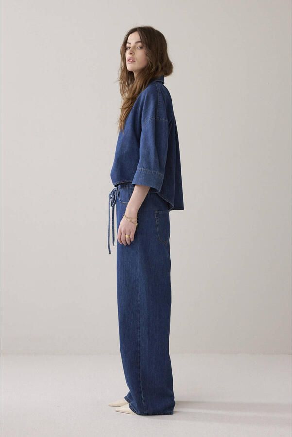 Summum loose fit jeans dark blue denim