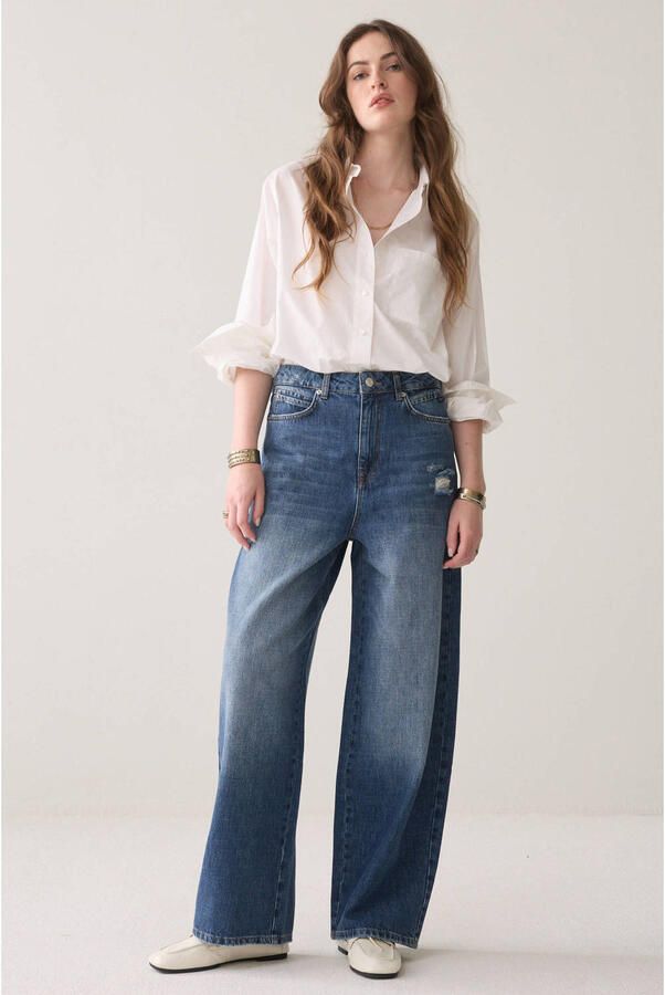 Summum loose fit jeans donkerblauw